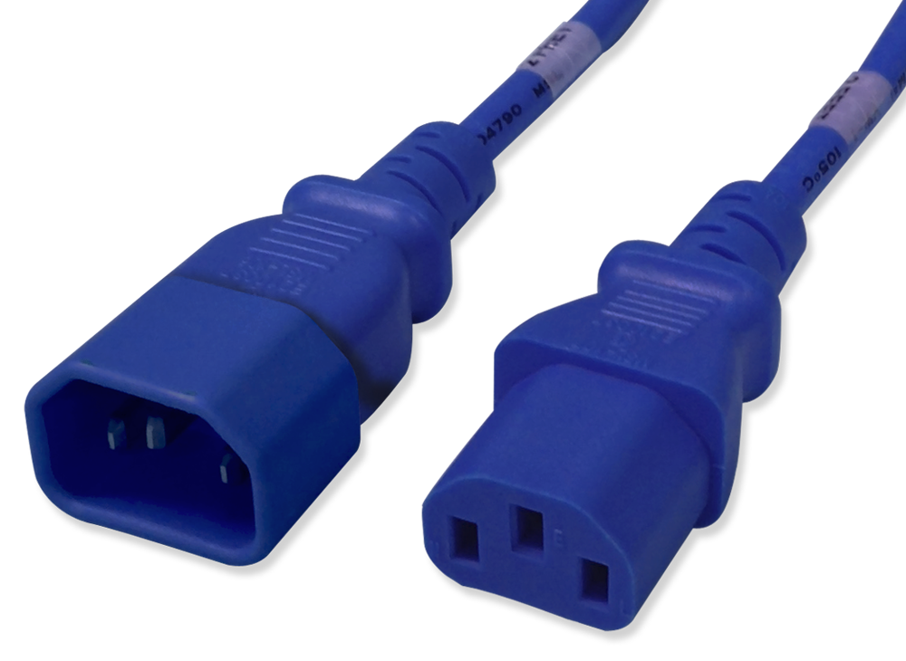 Photo of a blue colored power cable